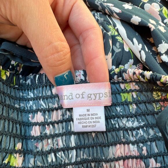 Band of Gypsies Women's Multicolor Sleeveless Wide Leg Floral Jumpsuit - Picture 7 of 8